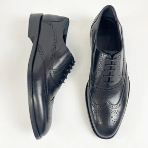 NEW Vellapais Anderson Wingtop Oxford Dress Shoes Mens US 9.5 Black
